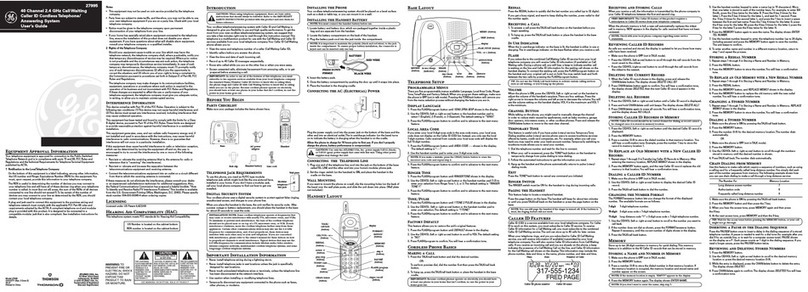 GE 3771 User manual