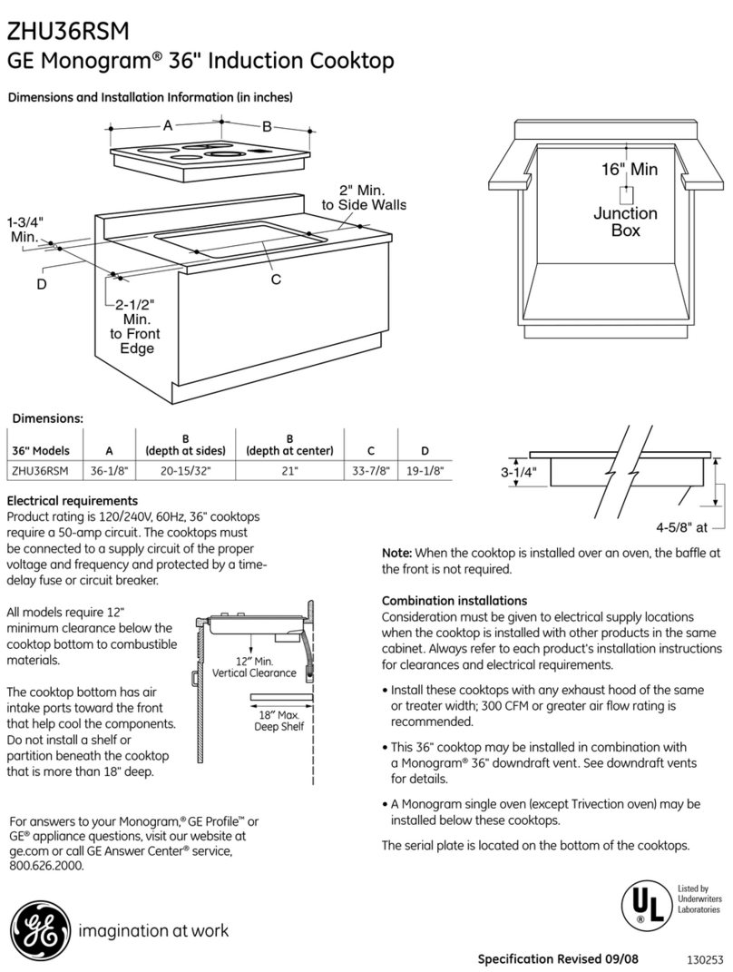 GE Monogram ZHU36RSM Manual