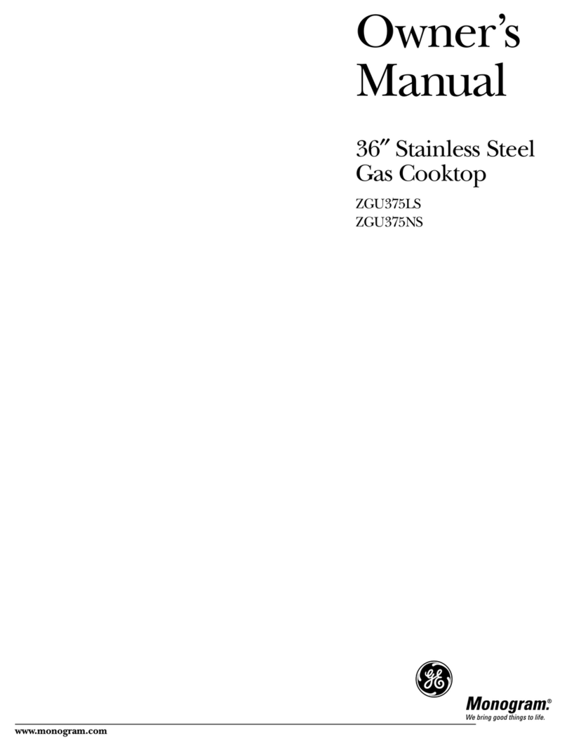 GE Monogram ZGU375NS User manual