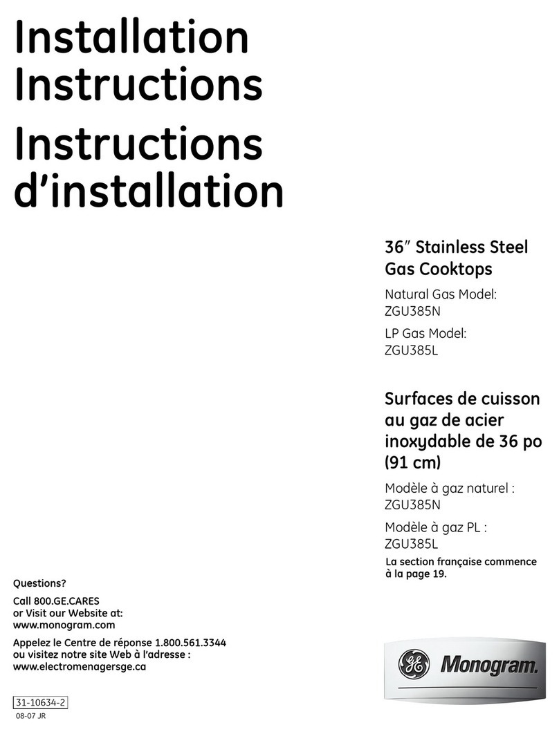 GE Monogram ZGU385L User manual GE Monogram ZGU385L User manual
