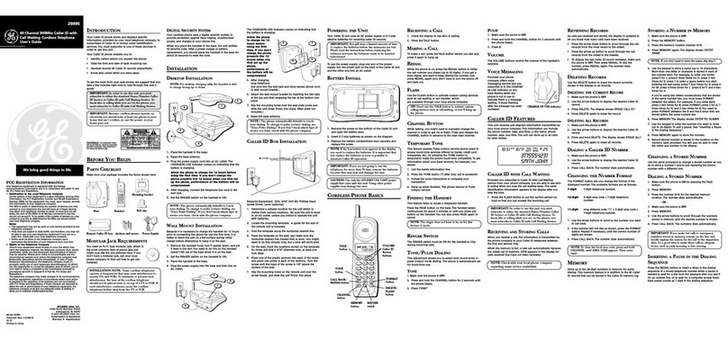 GE 15620020 user guide