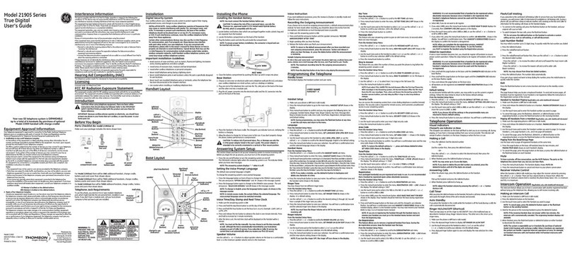 GE 19279 User manual