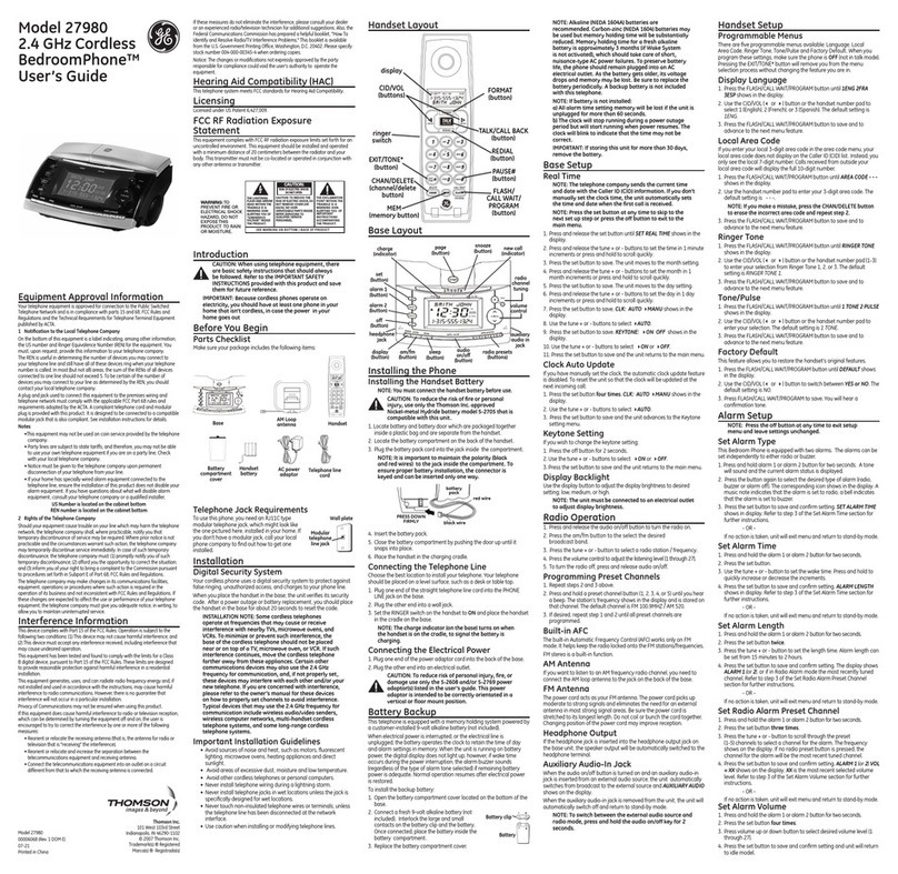 GE 6068 User manual