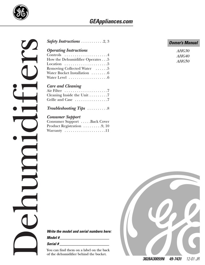 GE AHG50 owner's manual