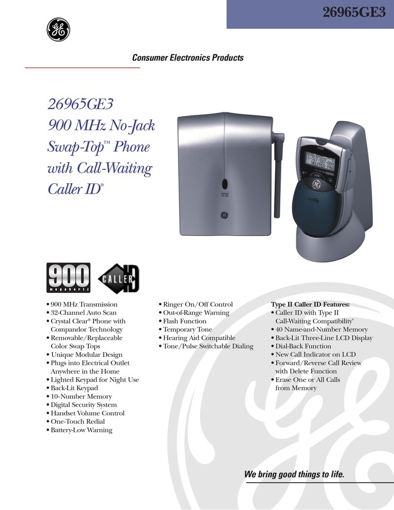 GE Swap-Top 26965 Specifications