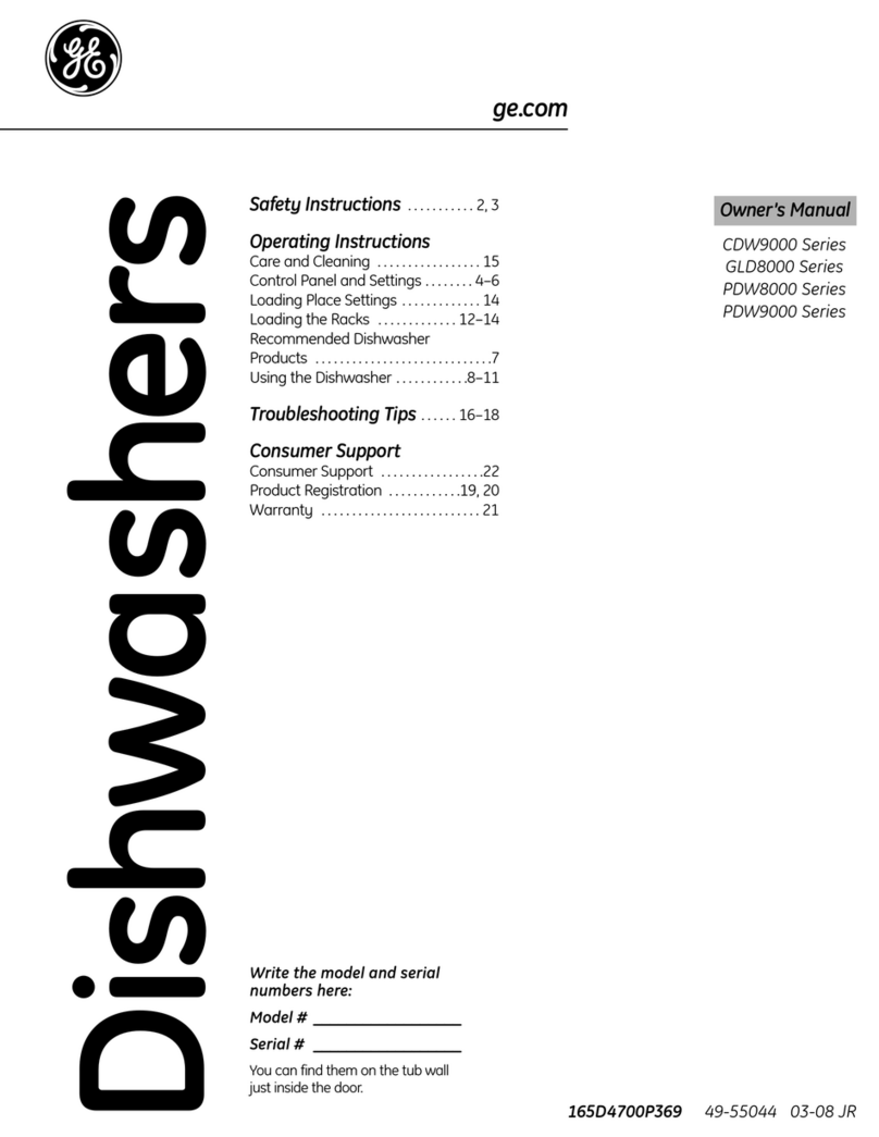 GE Profile CDW9000 Series User manual