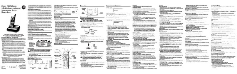 GE 28021 Series user guide