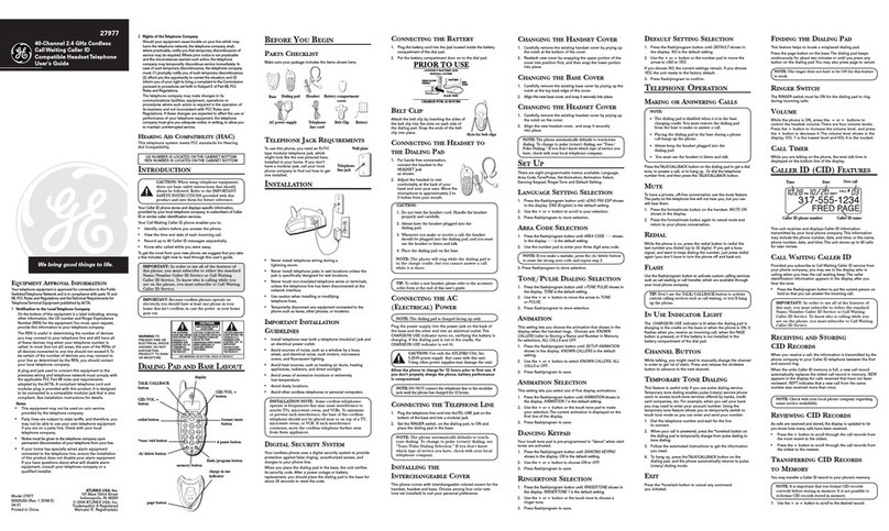 GE 27977 User manual
