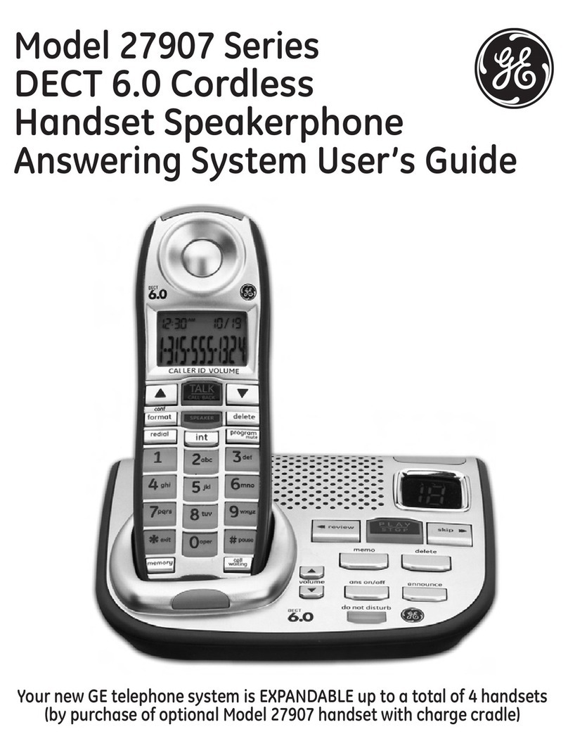 GE 27907 Series User manual