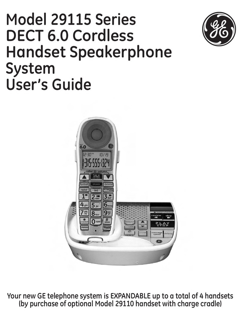 GE DECT 00018 User manual