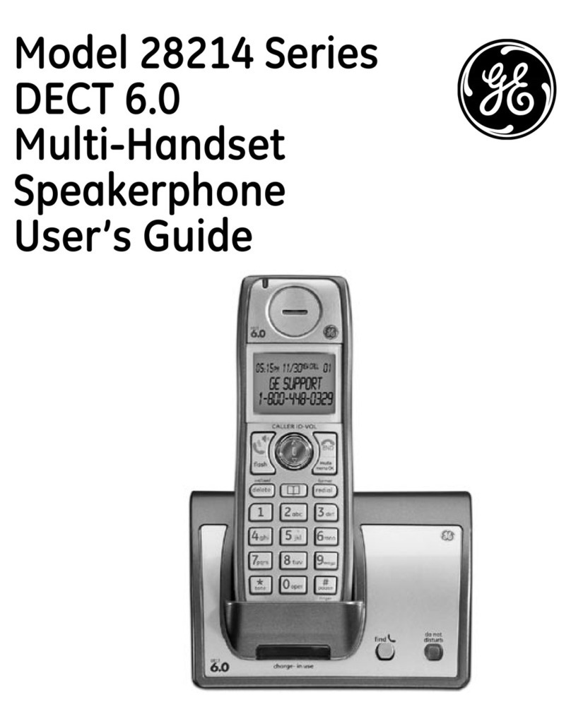 GE DECT 0008579 User manual