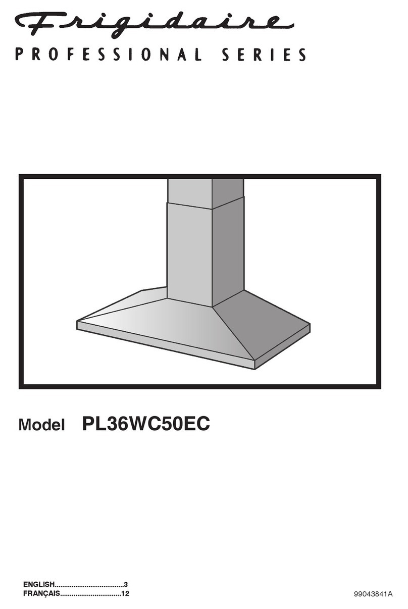 Frigidaire PL36WC50EC Professional series User manual Frigidaire PL36WC50EC Professional series User manual