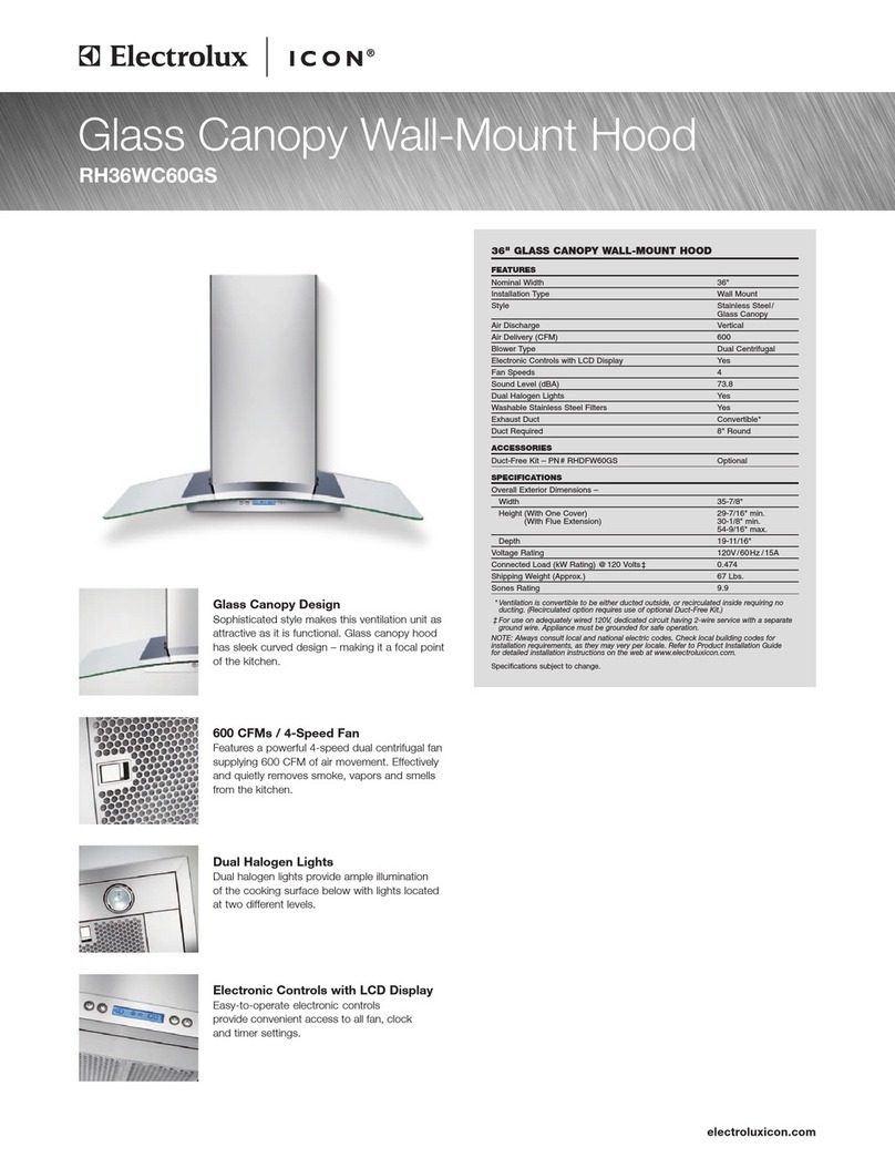 Electrolux ICON RH36WC60GS User manual Electrolux ICON RH36WC60GS User manual