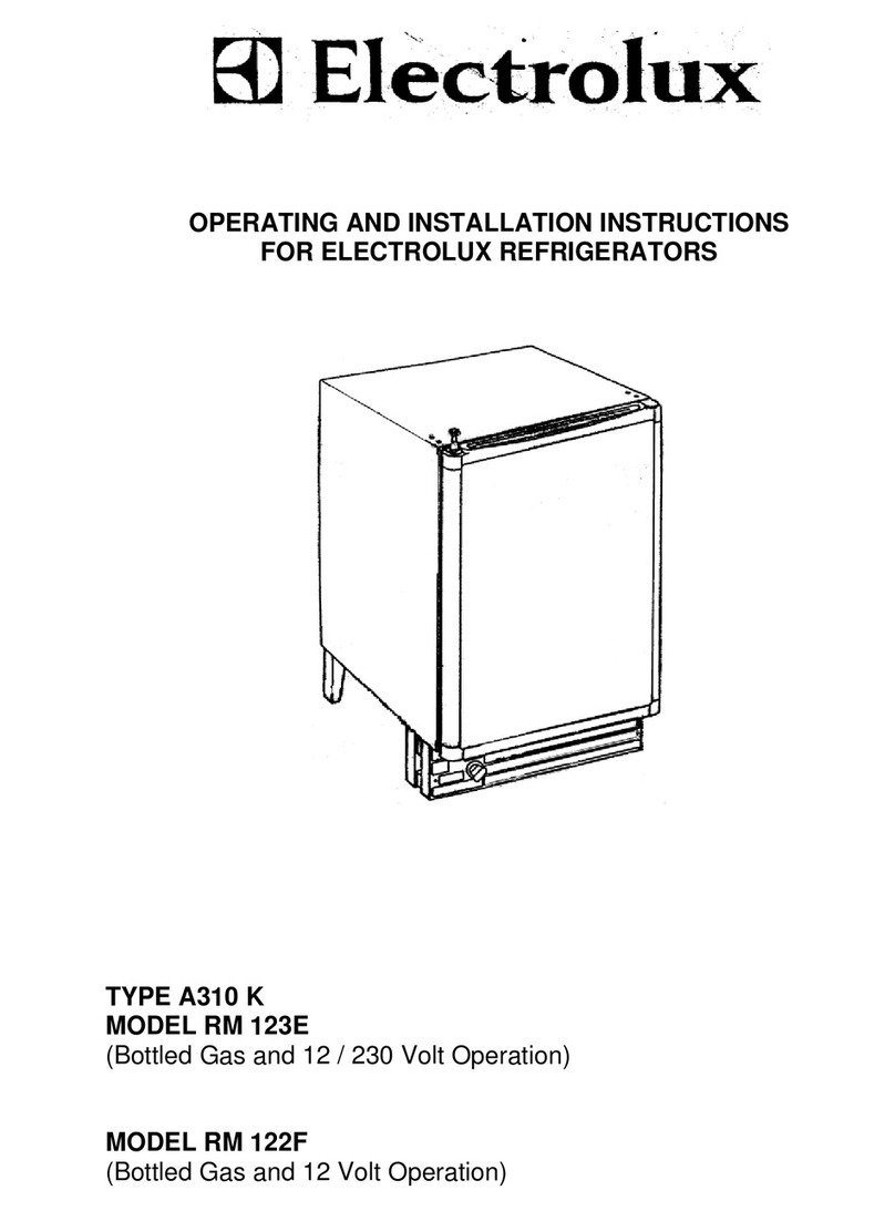 Electrolux RM 122F Operating and installation instructions