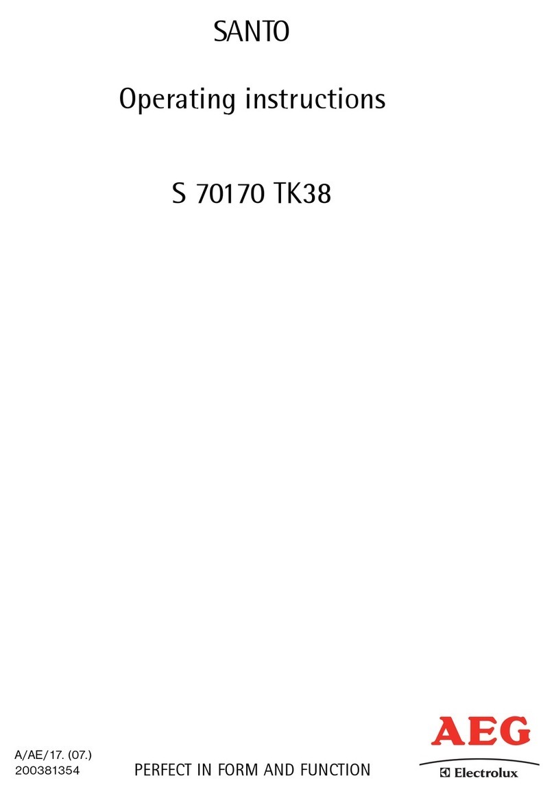 AEG Electrolux U32091 S 70170 operating instructions