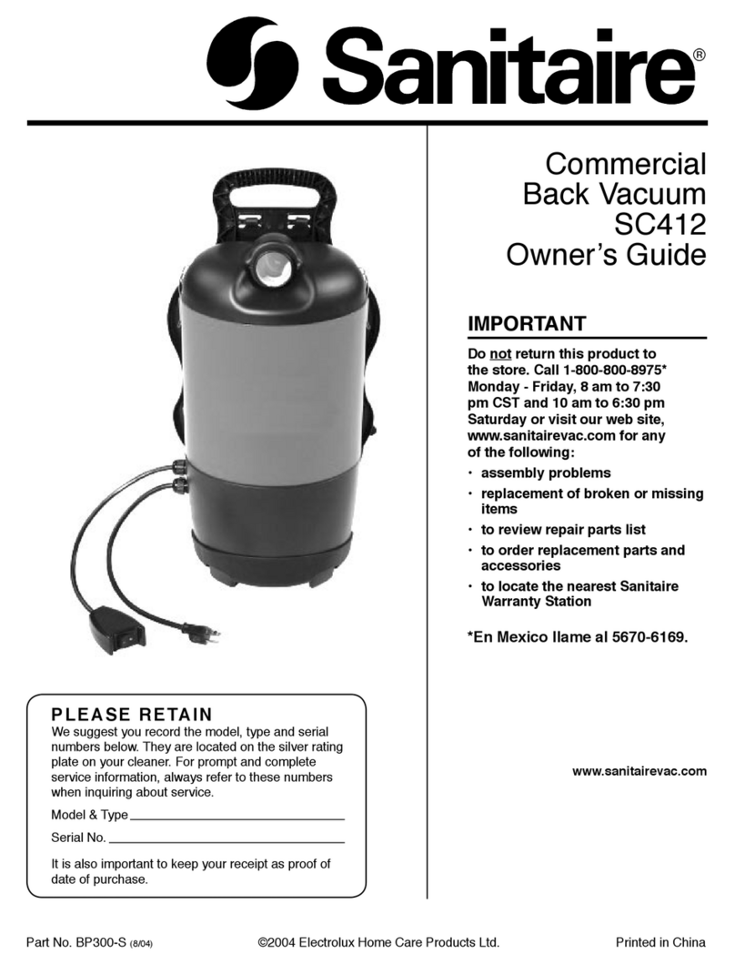 Sanitaire SC412 User manual