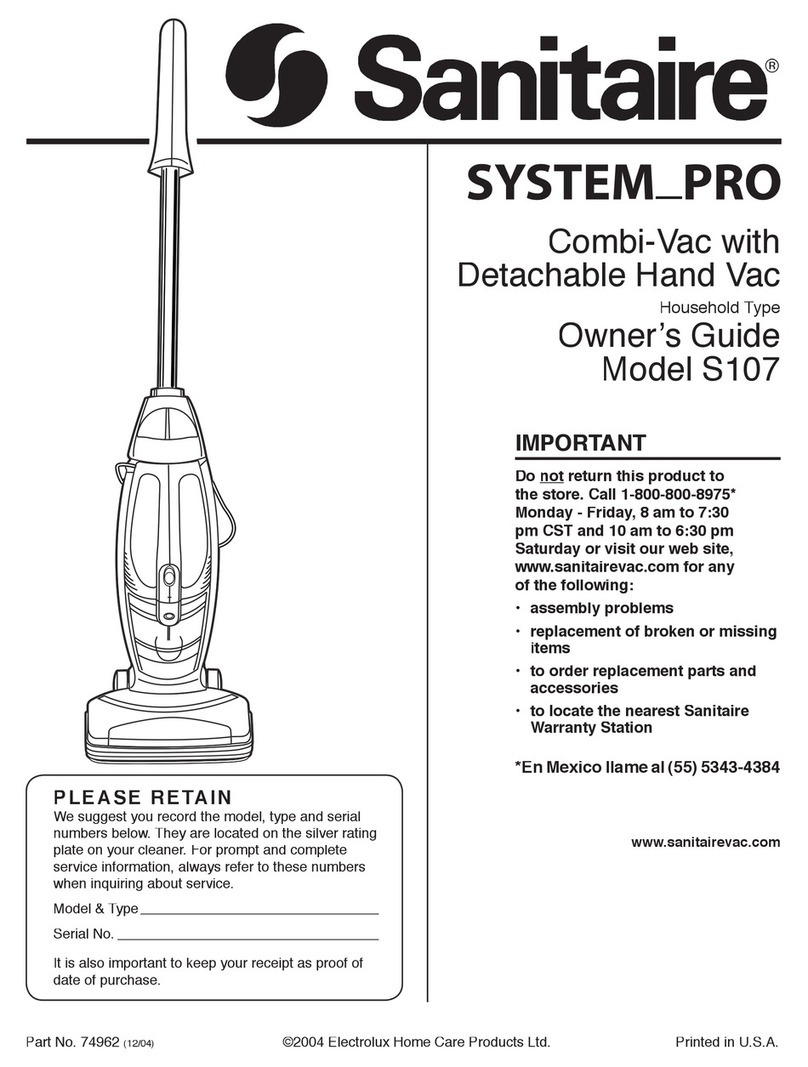 Sanitaire S107 User manual