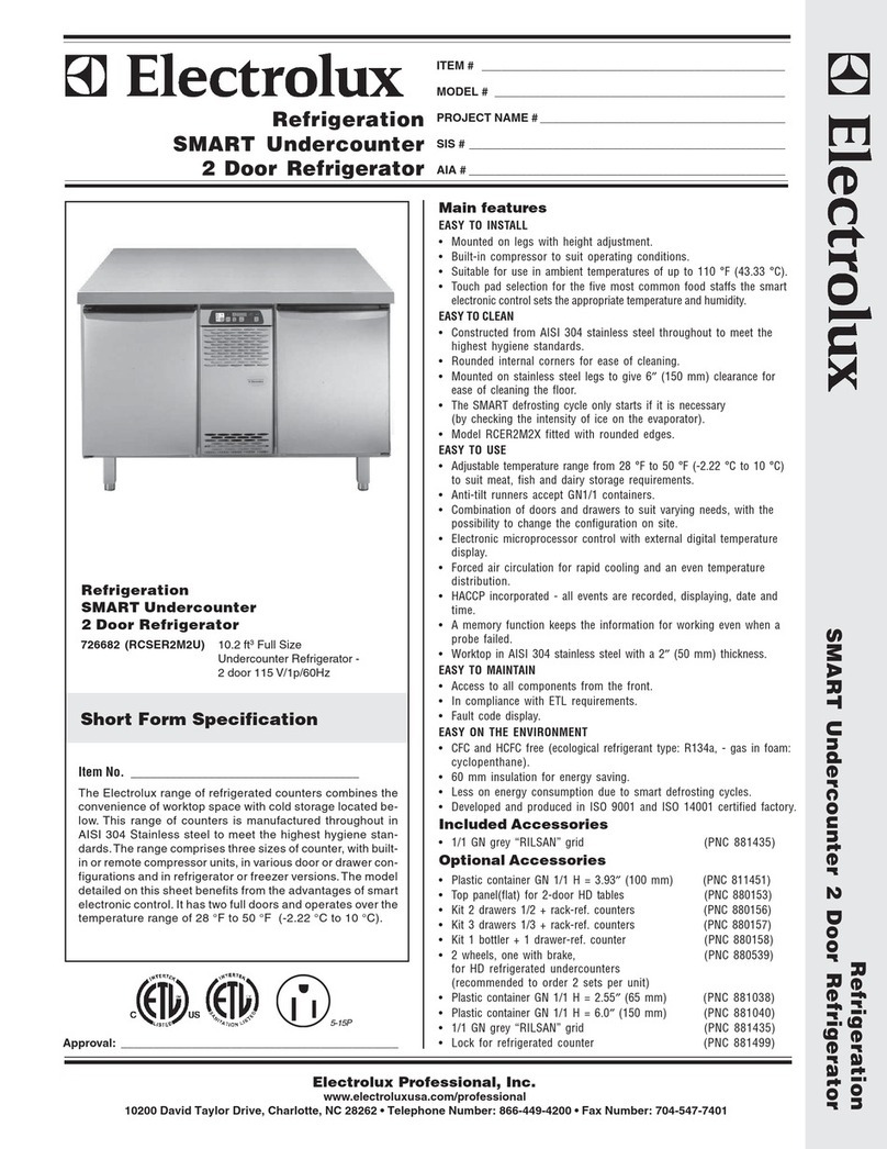Electrolux SMART 726682 Specification sheet