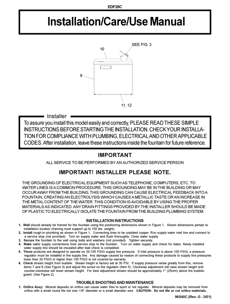 Elkay EDF20 Installation manual