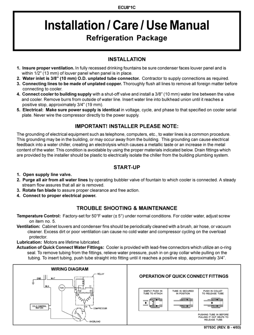 Elkay ECU8*1C Installation, care & use manual