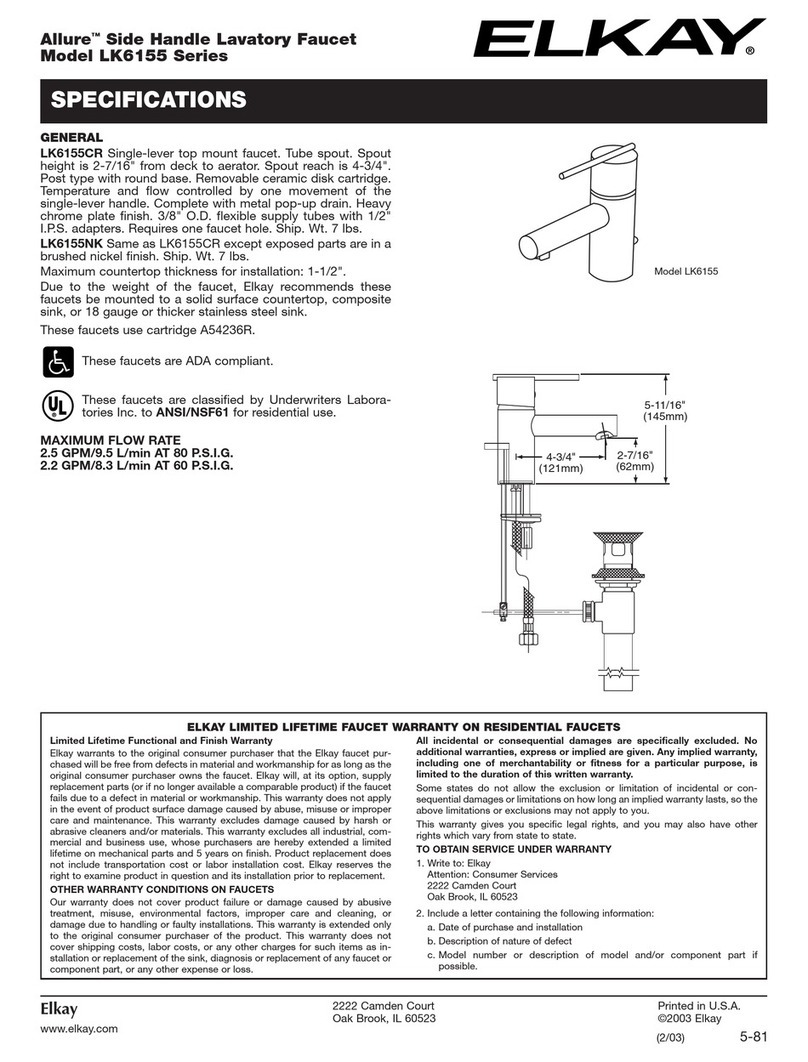 Elkay LK6155 Series User manual