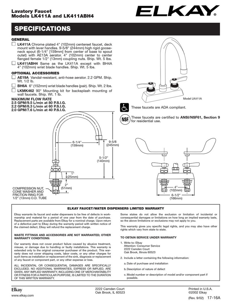 Elkay LK411A Specifications