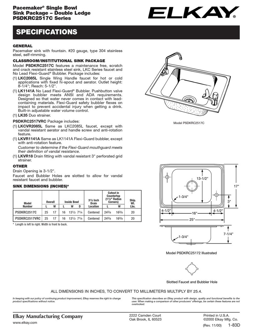 Elkay PSDKRC25172 Specifications
