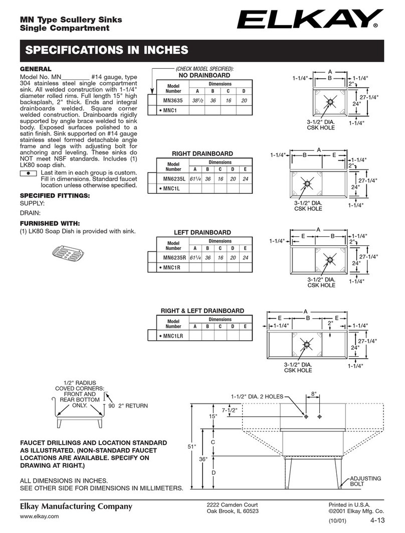 Elkay MN3635 User manual
