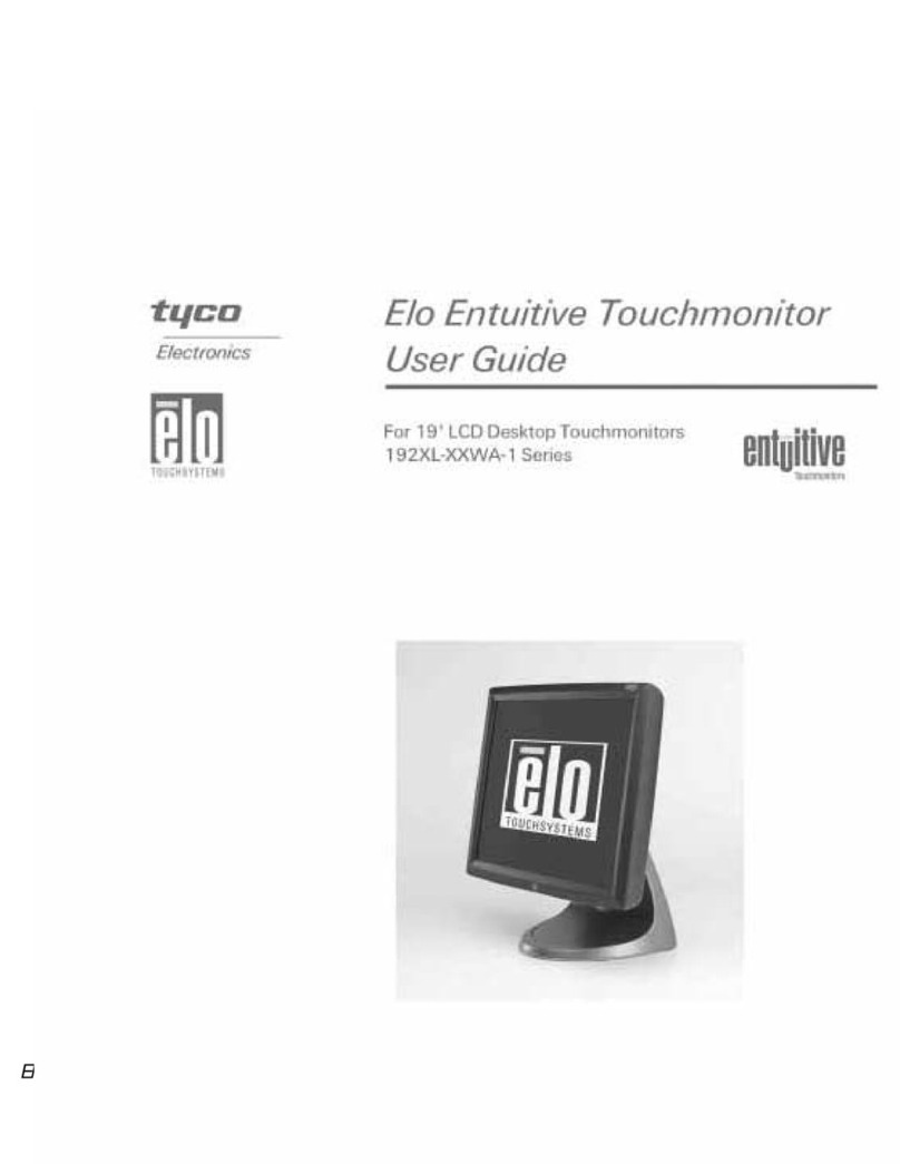 Elo TouchSystems Entuitive 192XL-XXWA-1 Series User manual Elo TouchSystems Entuitive 192XL-XXWA-1 Series User manual