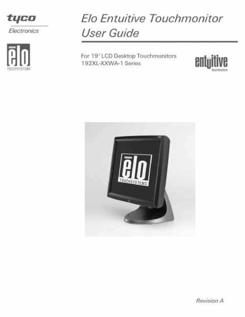 Elo TouchSystems Entuitive 1925L Series User manual Elo TouchSystems Entuitive 1925L Series User manual