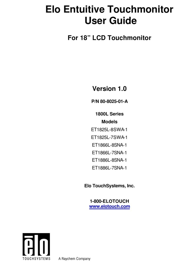 Elo TouchSystems Entuitive ET1825L-8SWA-1 User manual