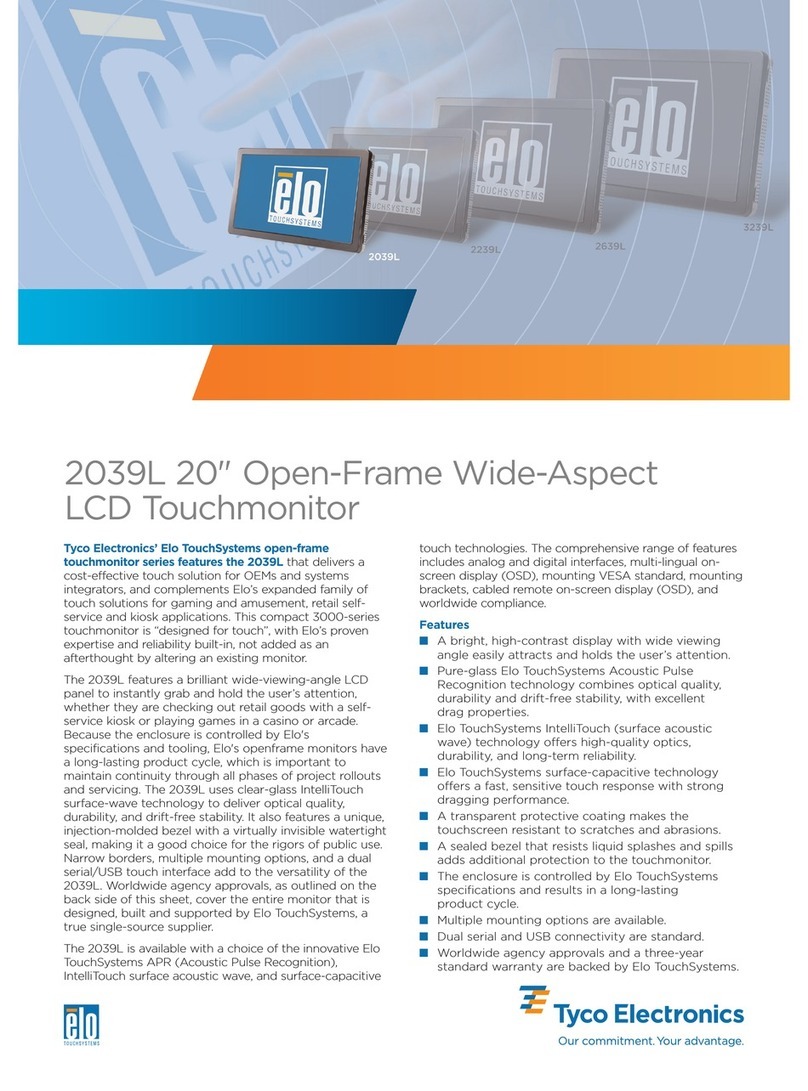 Elo TouchSystems 2039L User manual
