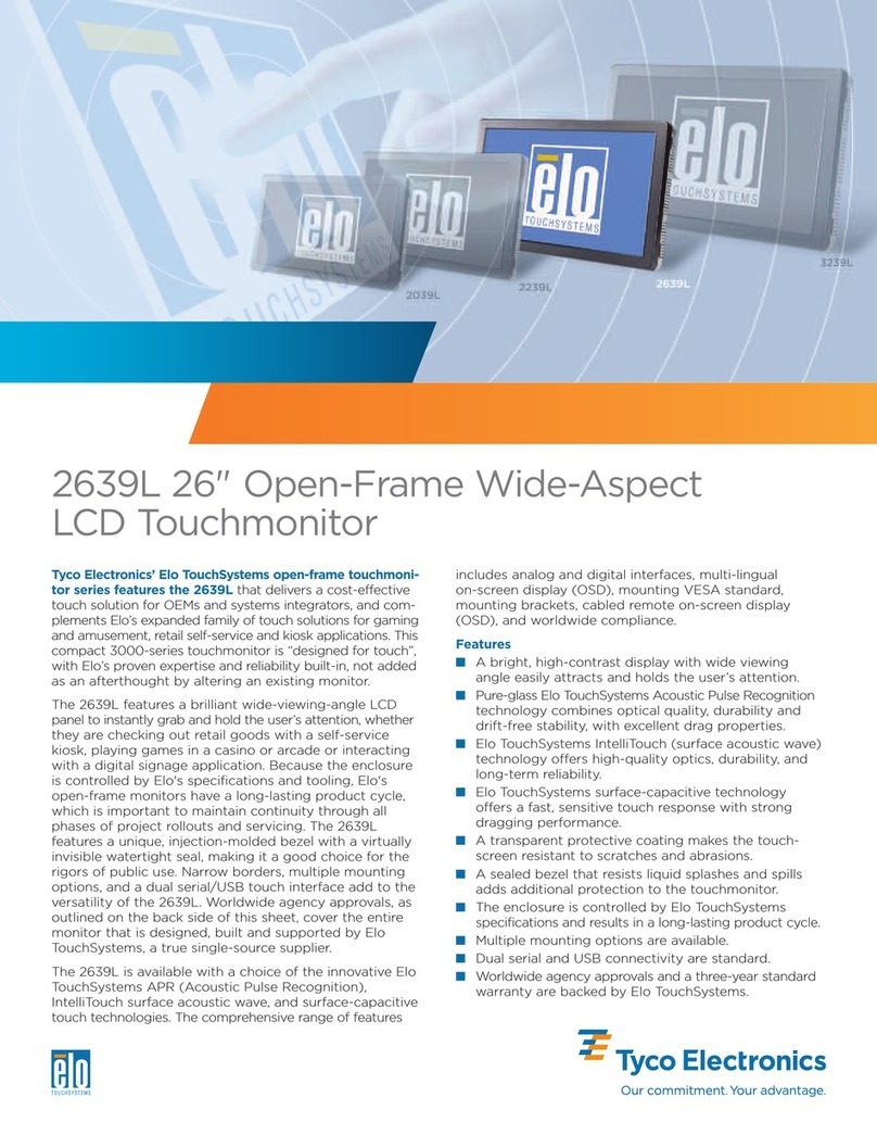 Elo TouchSystems 2639L User manual