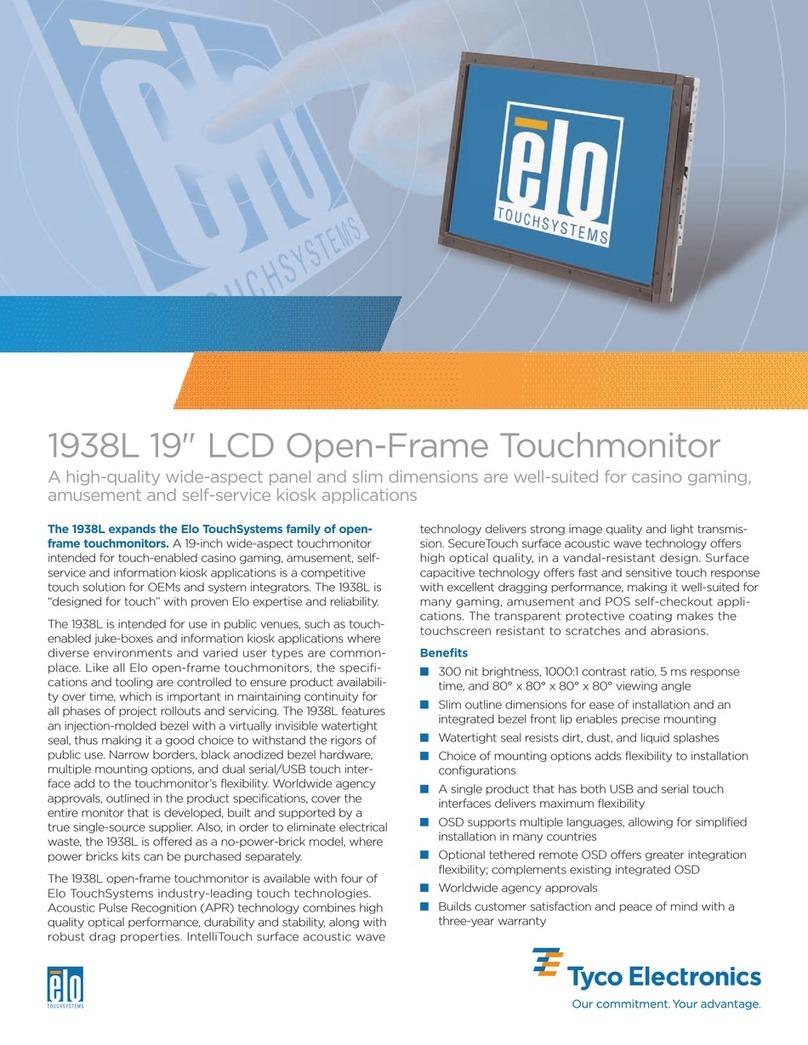 Elo TouchSystems 1938L User manual