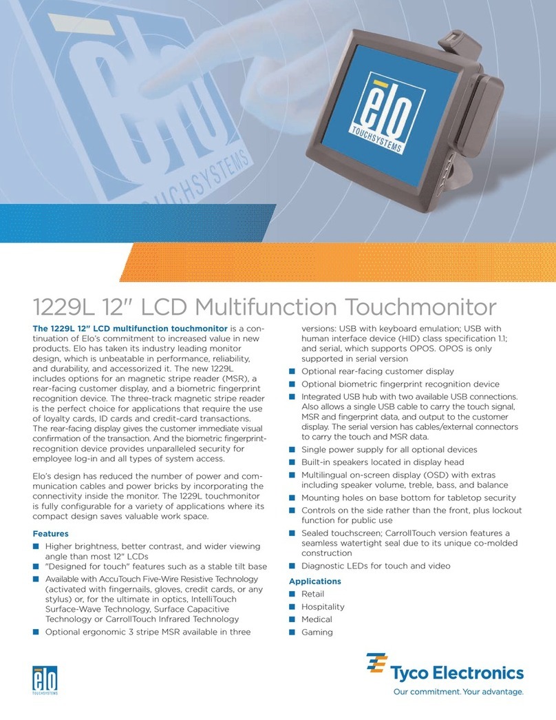 Elo TouchSystems Entuitive 1229L User manual