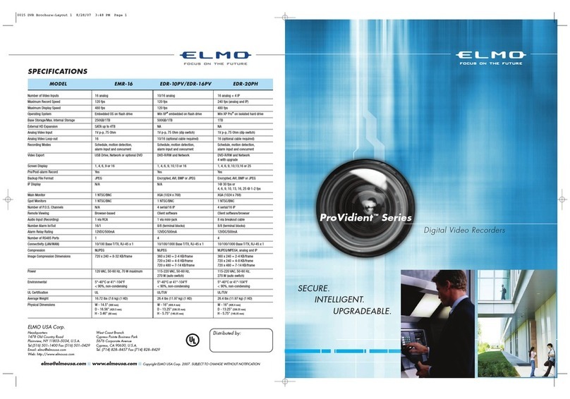 Elmo ProVidient EMR-16 User manual