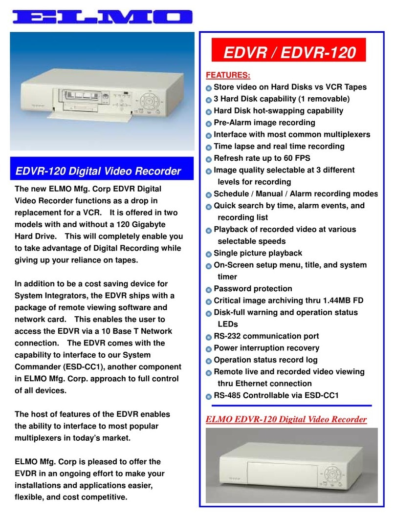 Elmo EDVR-120 User manual