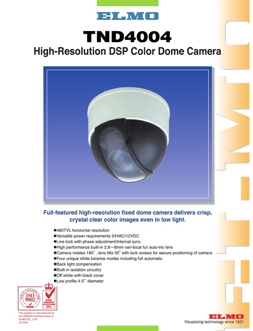 Elmo Dome Camera TND4004 User manual