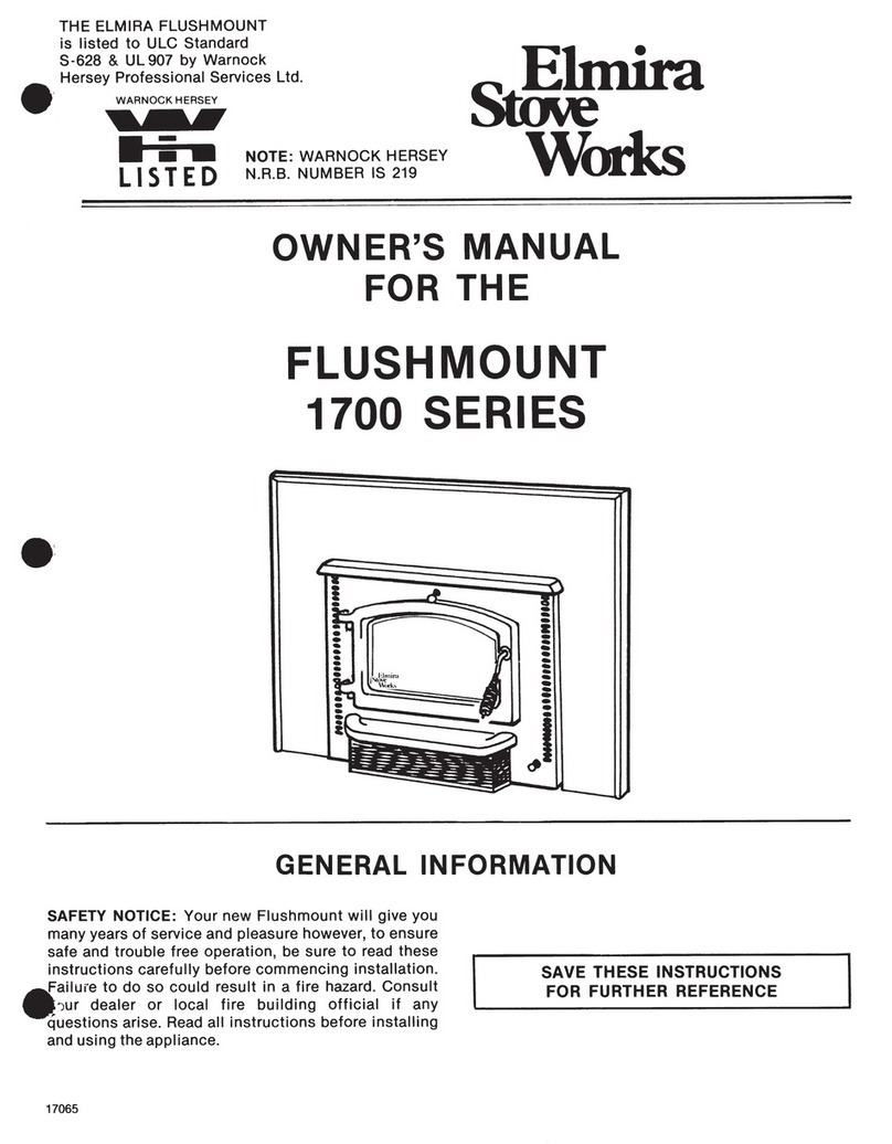 Elmira Stove Works FLUSHMOUNT 1700 owner's manual