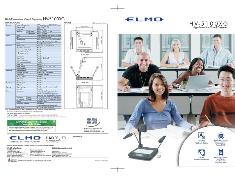 Elmo HV-5100XG Specifications