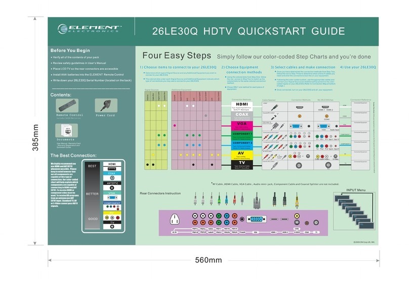 Element 26LE30Q quick start guide