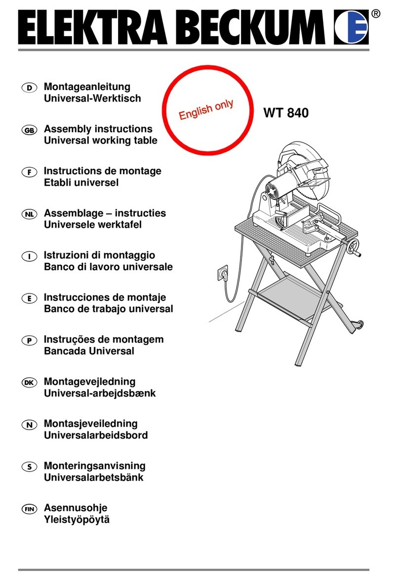Elektra Beckum WT 840 Assembly instructions