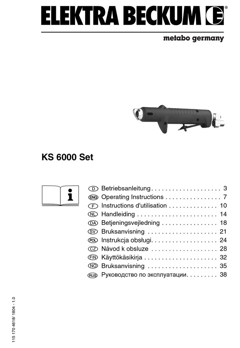Elektra Beckum KS 6000 operating instructions
