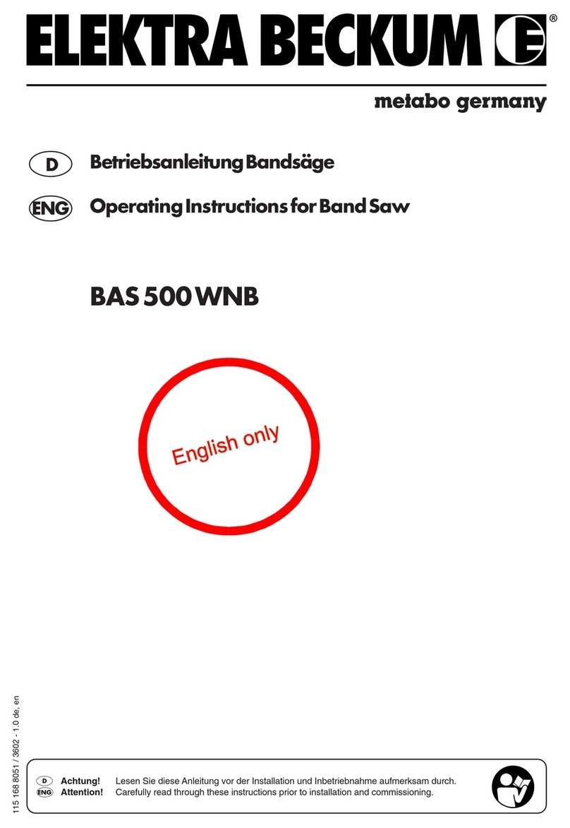 Elektra Beckum BAS 500 WNB operating instructions