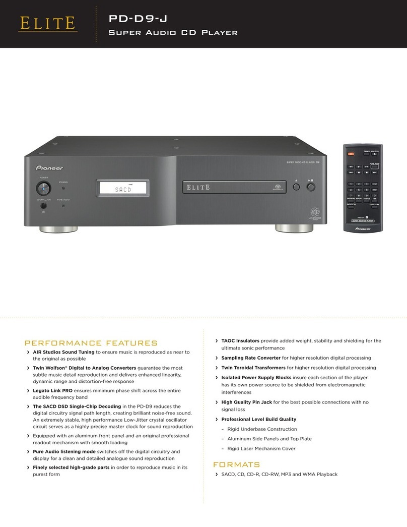 Pioneer Elite PD-D9-J User manual