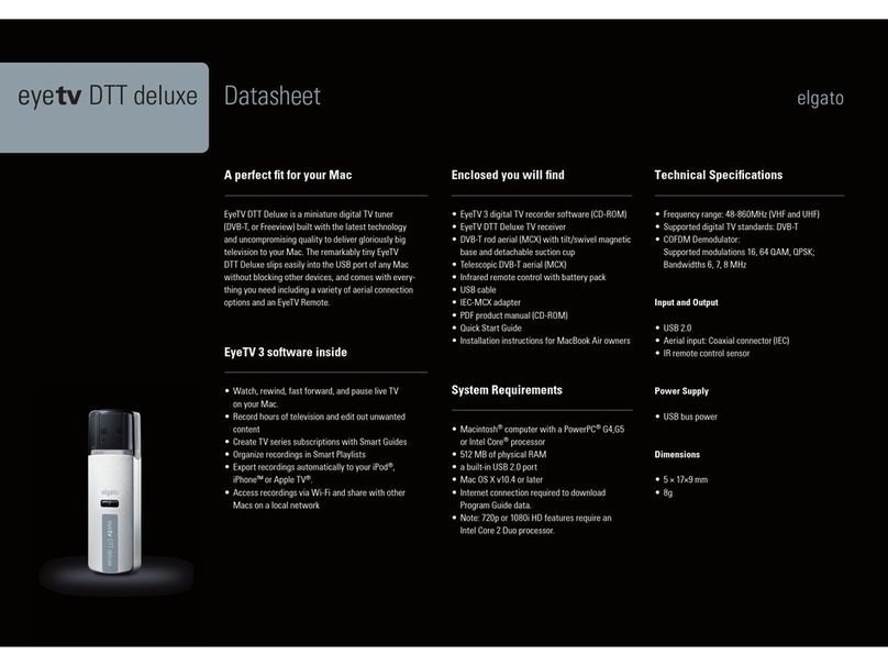Elgato Eye TV DTT Deluxe datasheet
