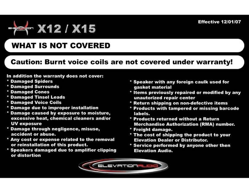 Elevation Audio Subwoofer X12 installation guide