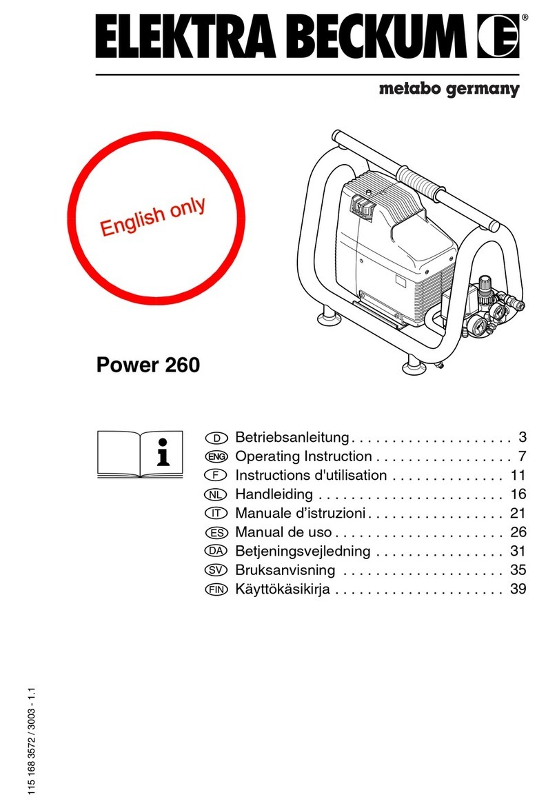 Elektra Beckum Compresor Power 260 operating instructions