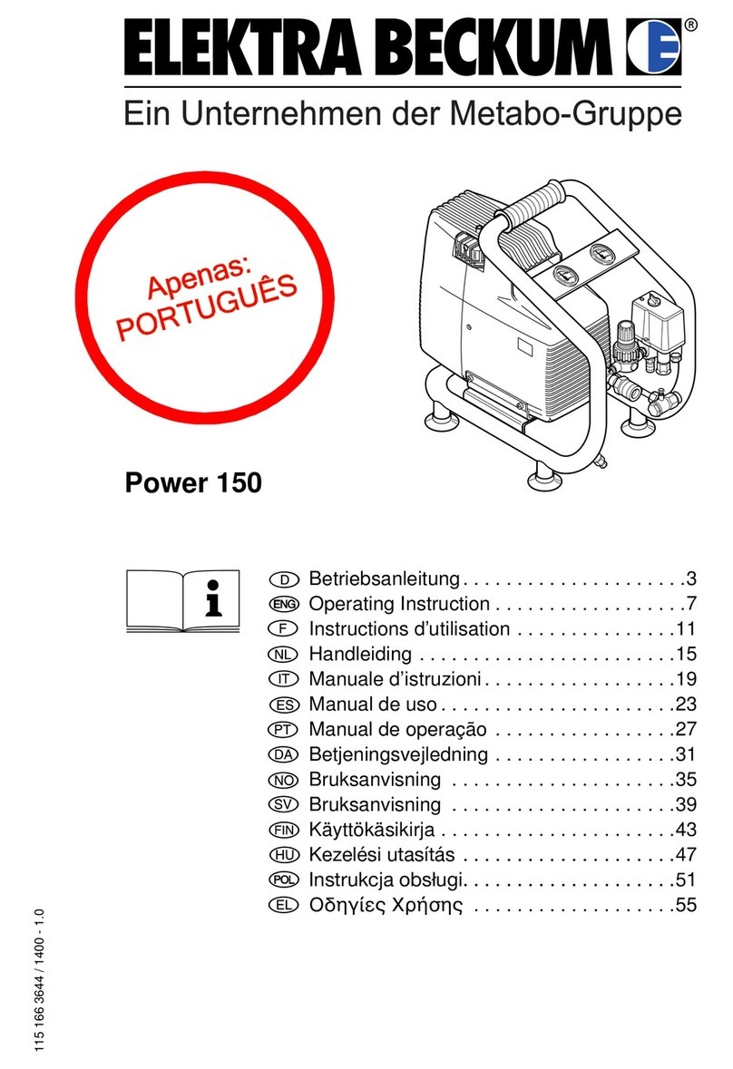 Elektra Beckum Compressor Power 150 Manual de Operação