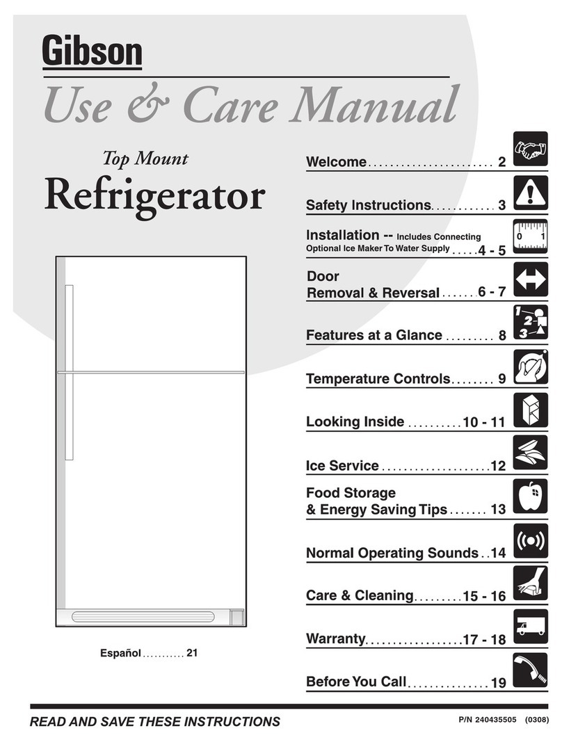 Gibson 240435505 Use & care manual